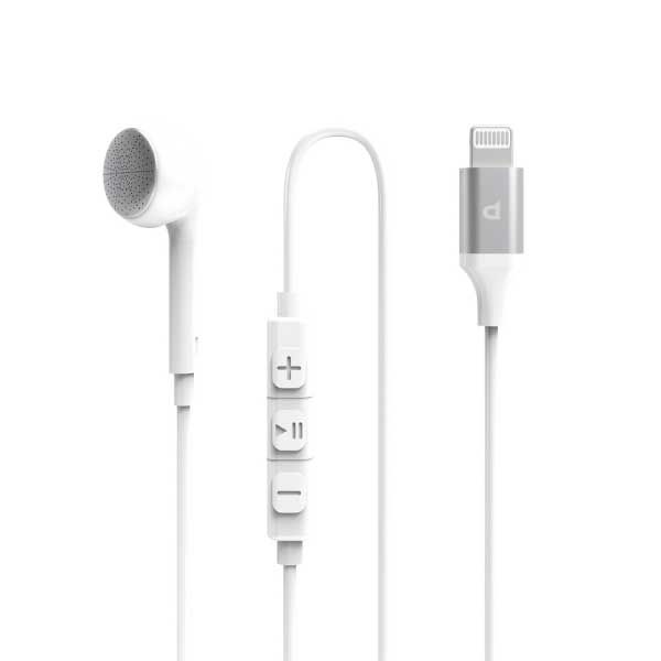 Powerology Mono Earphone Lightning Connector | White Powerology Mono Earphone Lightning Connector | White